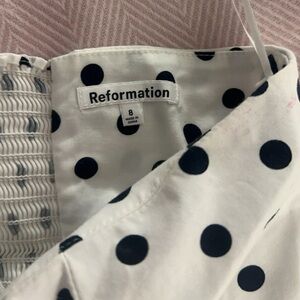 Reformation polka dot top size 8 great condition worn once